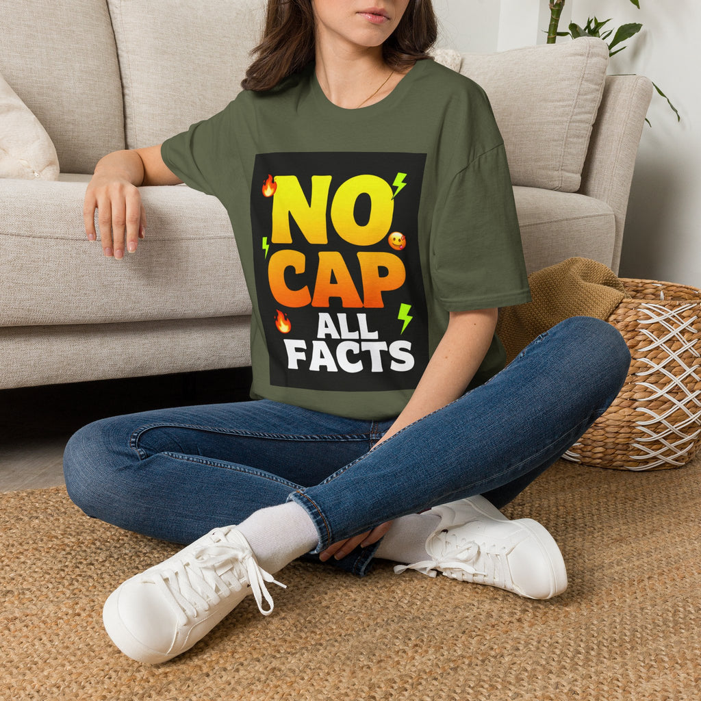 No Cap T-Shirt — "No Cap, All Facts" Bold Graphic Tee