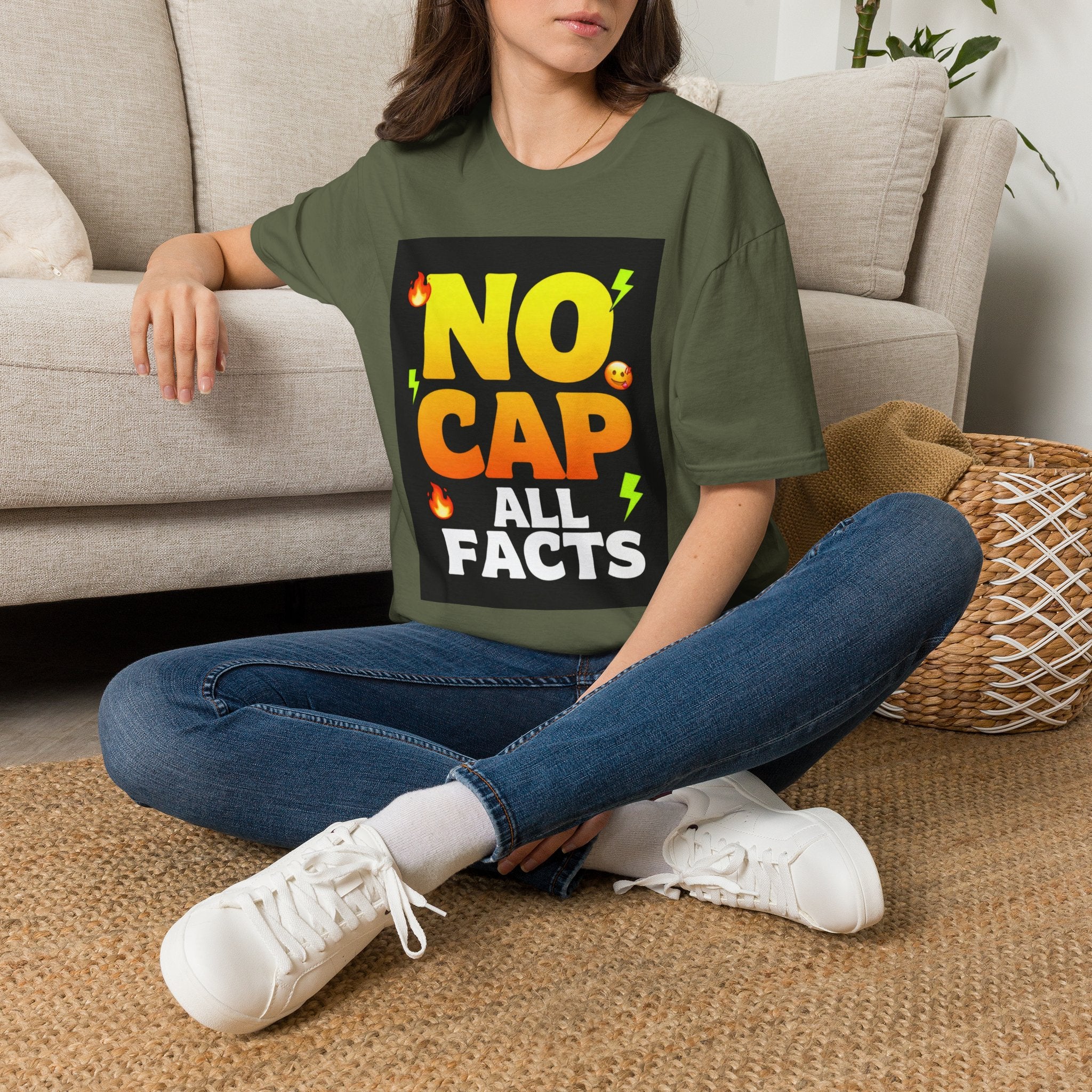 No Cap T-Shirt — "No Cap, All Facts" Bold Graphic Tee