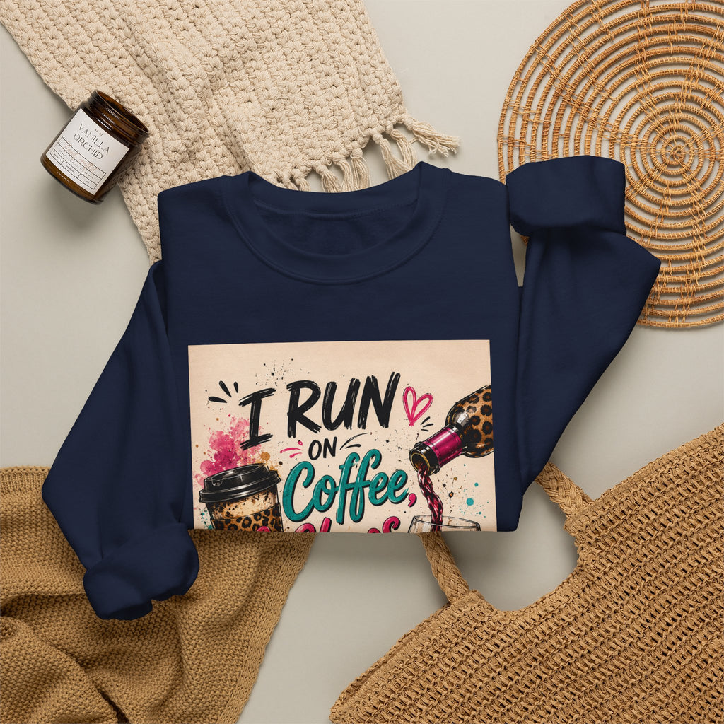 Coffee, Chaos & Cuss Crewneck Sweatshirt