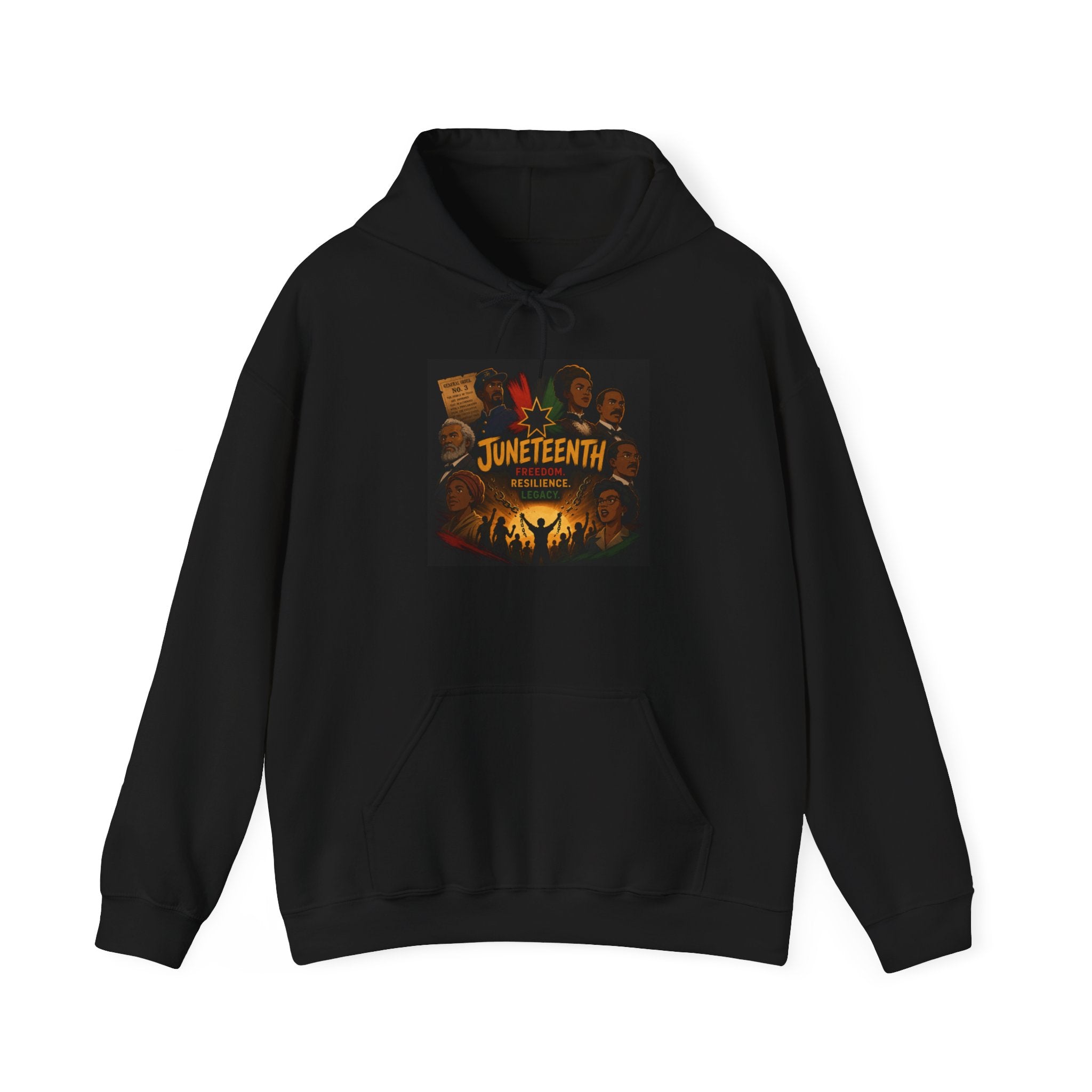 Juneteenth Celebration Hoodie - Bold Freedom & Unity Graphic