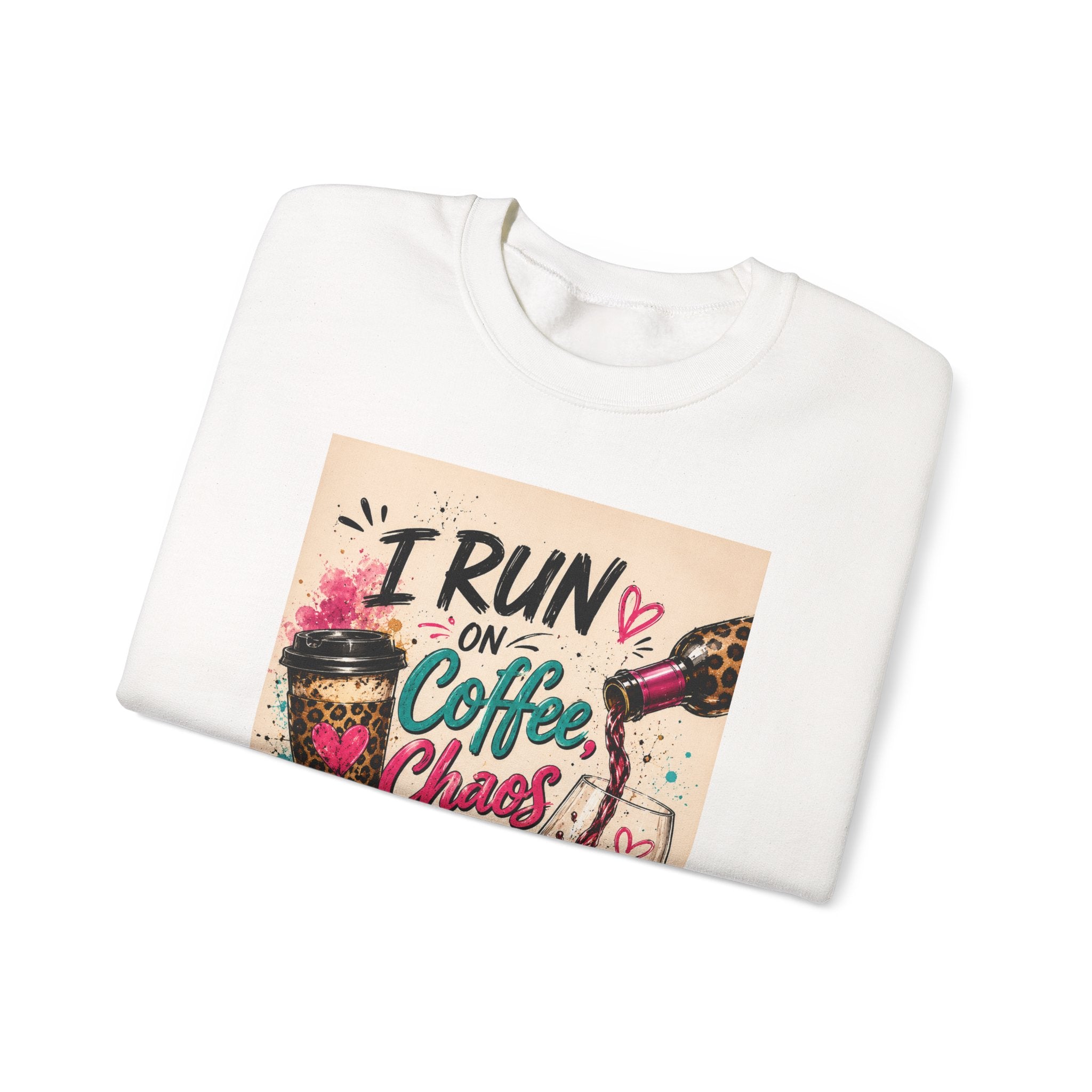 Coffee, Chaos & Cuss Crewneck Sweatshirt