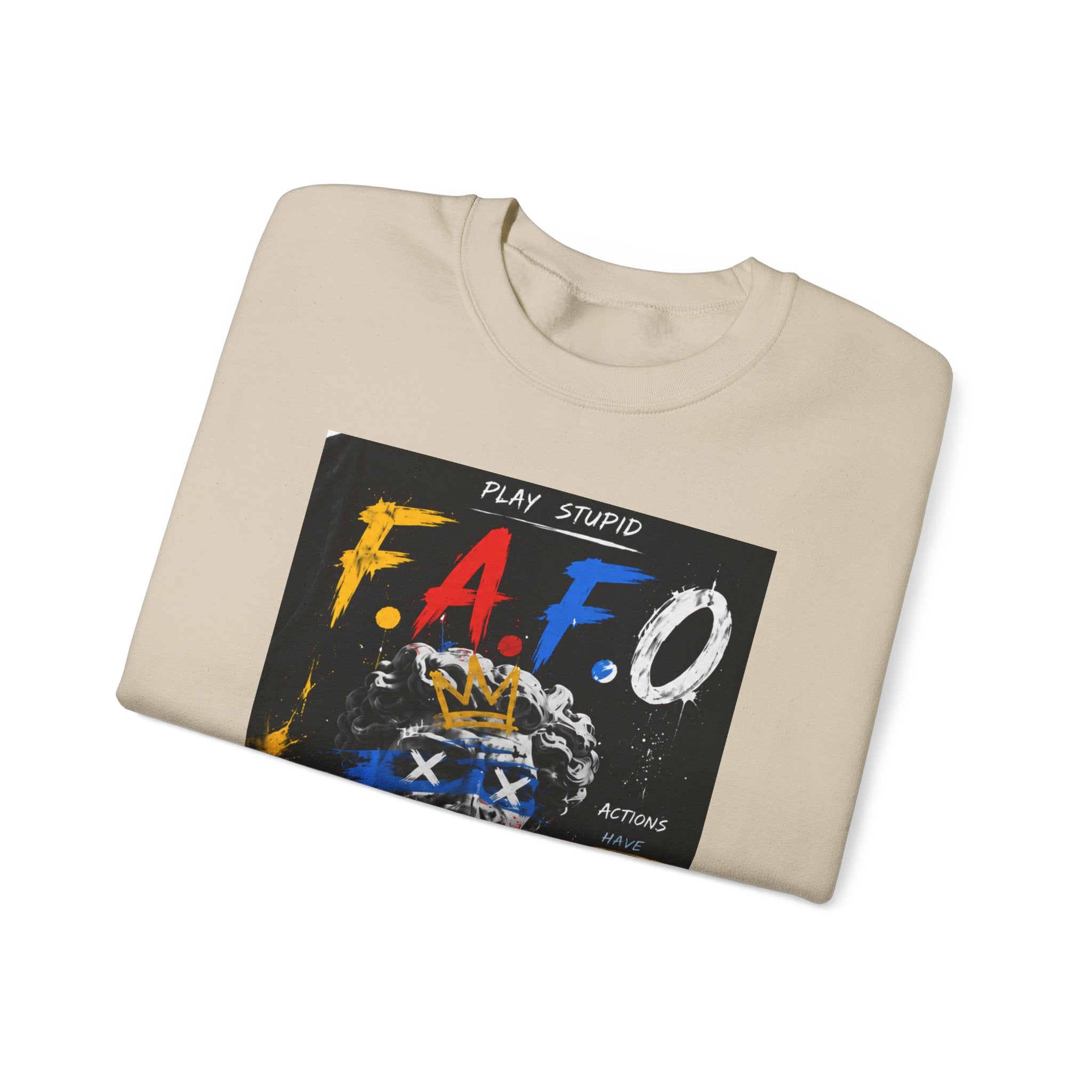FAFO Graphic Crewneck Sweatshirt — Bold Street Art Pullover