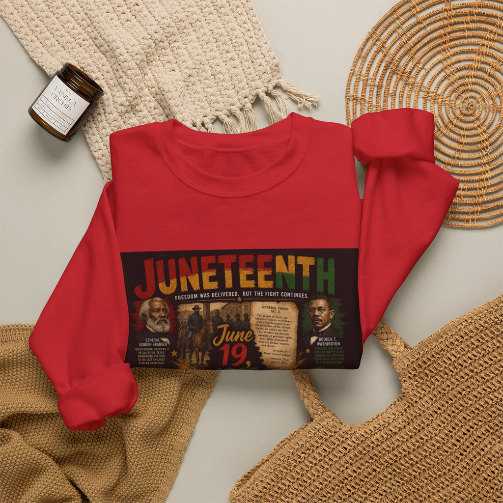 Juneteenth Crewneck Sweatshirt — "Unstoppable Legacy" Commemorative Jun 19 1865 Design
