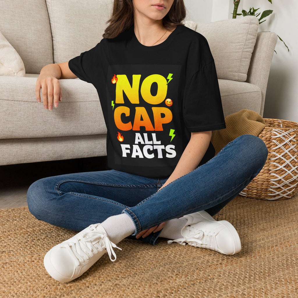 No Cap T-Shirt — "No Cap, All Facts" Bold Graphic Tee