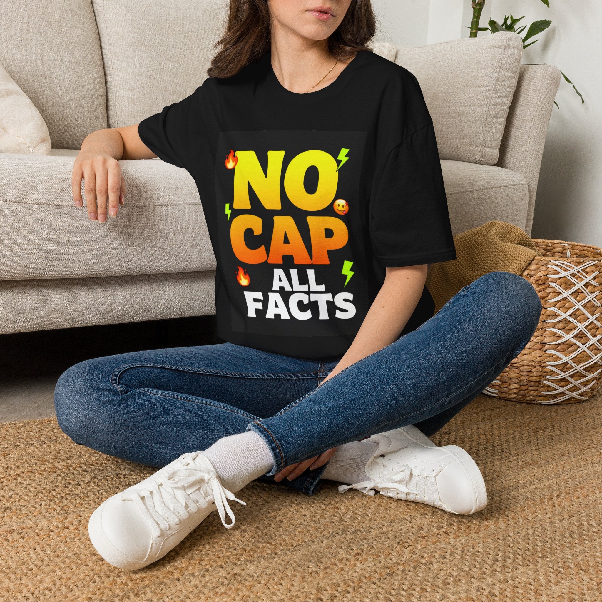 No Cap T-Shirt — "No Cap, All Facts" Bold Graphic Tee