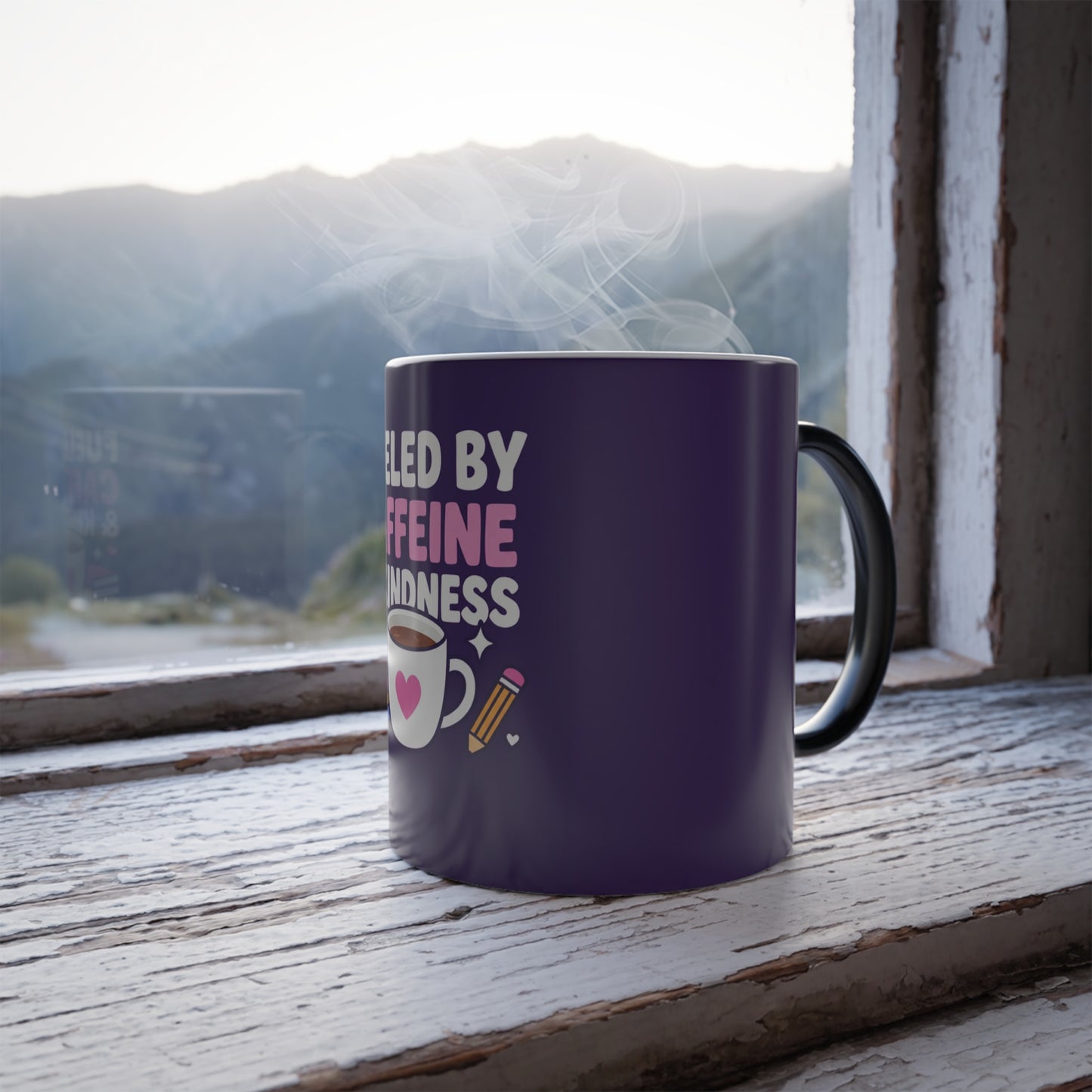 Fueled by Caffeine & Kindness Mug | Color Morphing 11oz