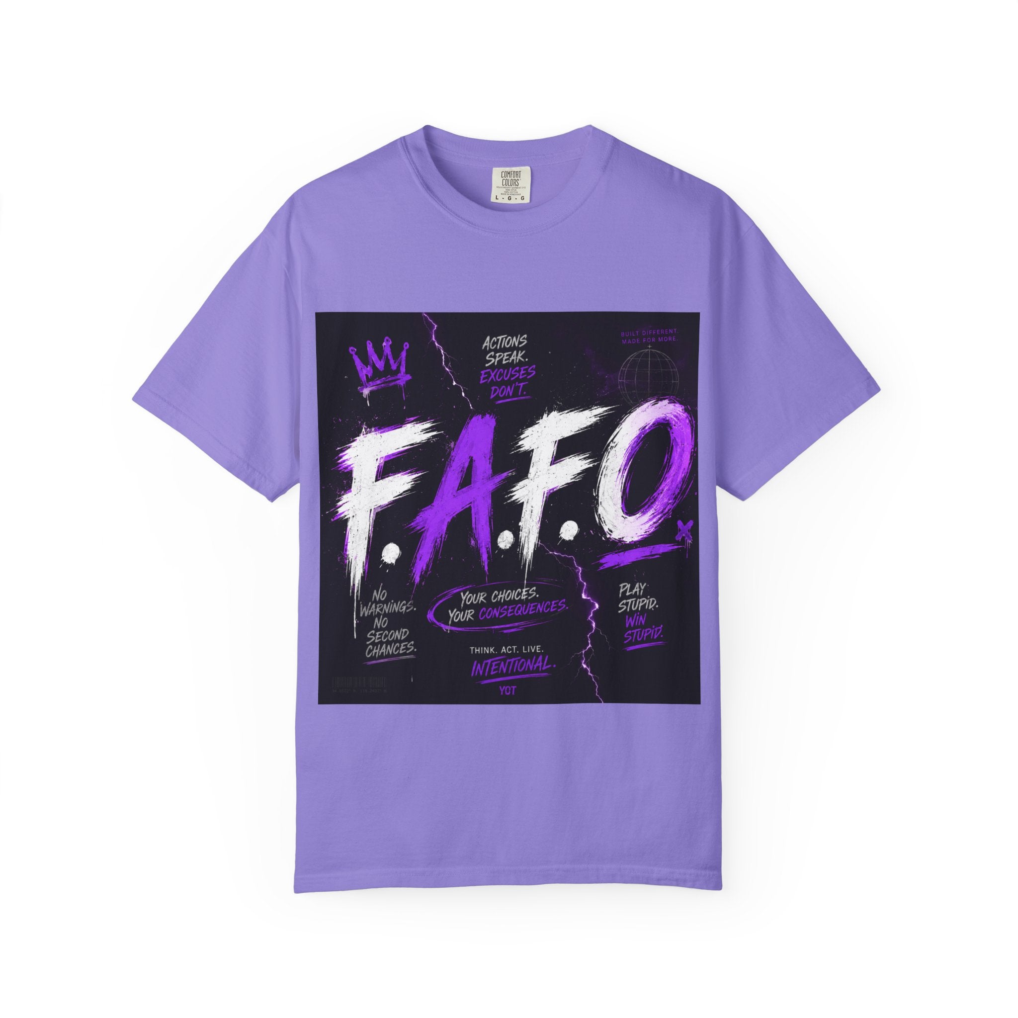 FAFO Graphic T-Shirt — Edgy Purple Streetwear Tee