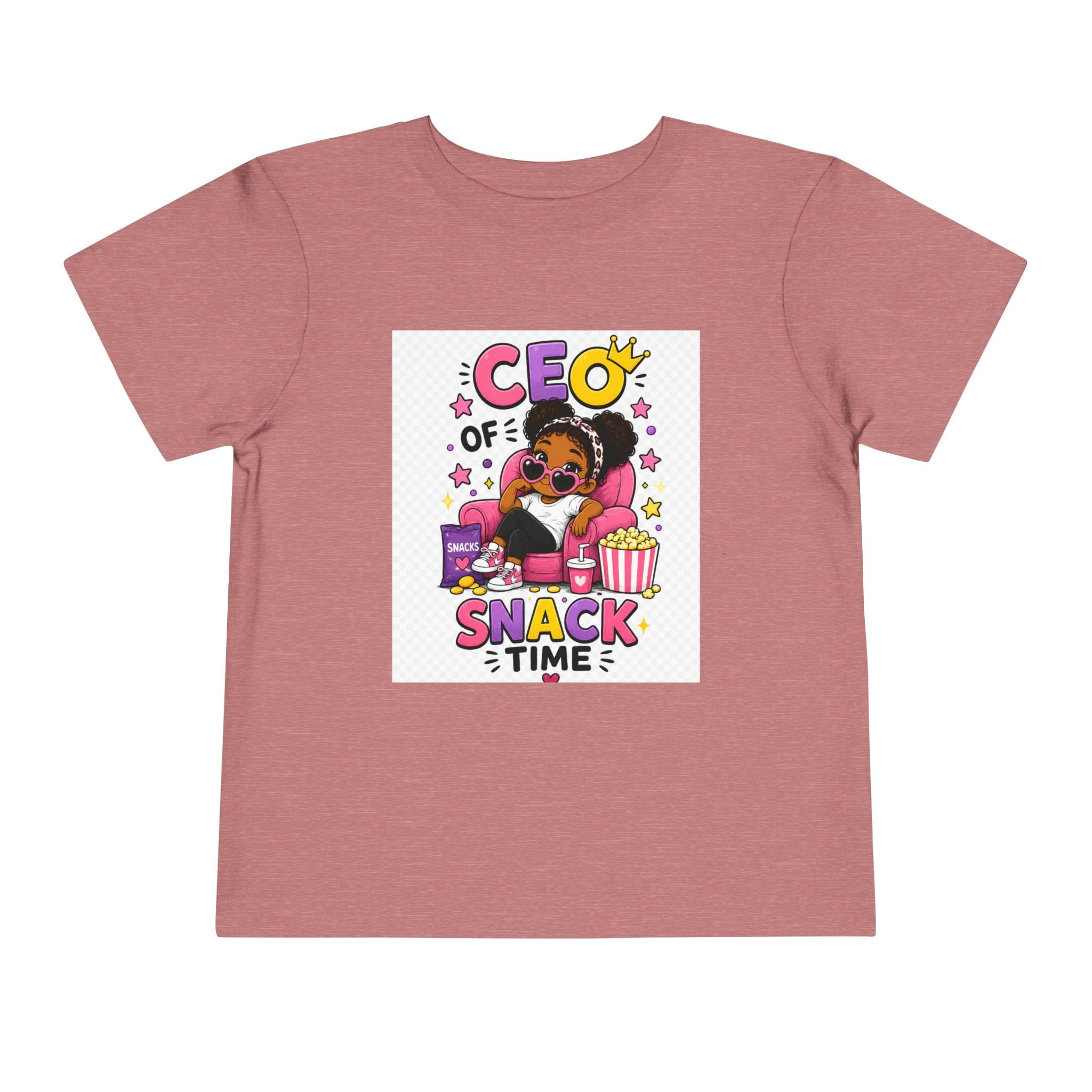 Toddler Tee — "CEO of Snack Time" Cute Cartoon Snack Lover Shirt
