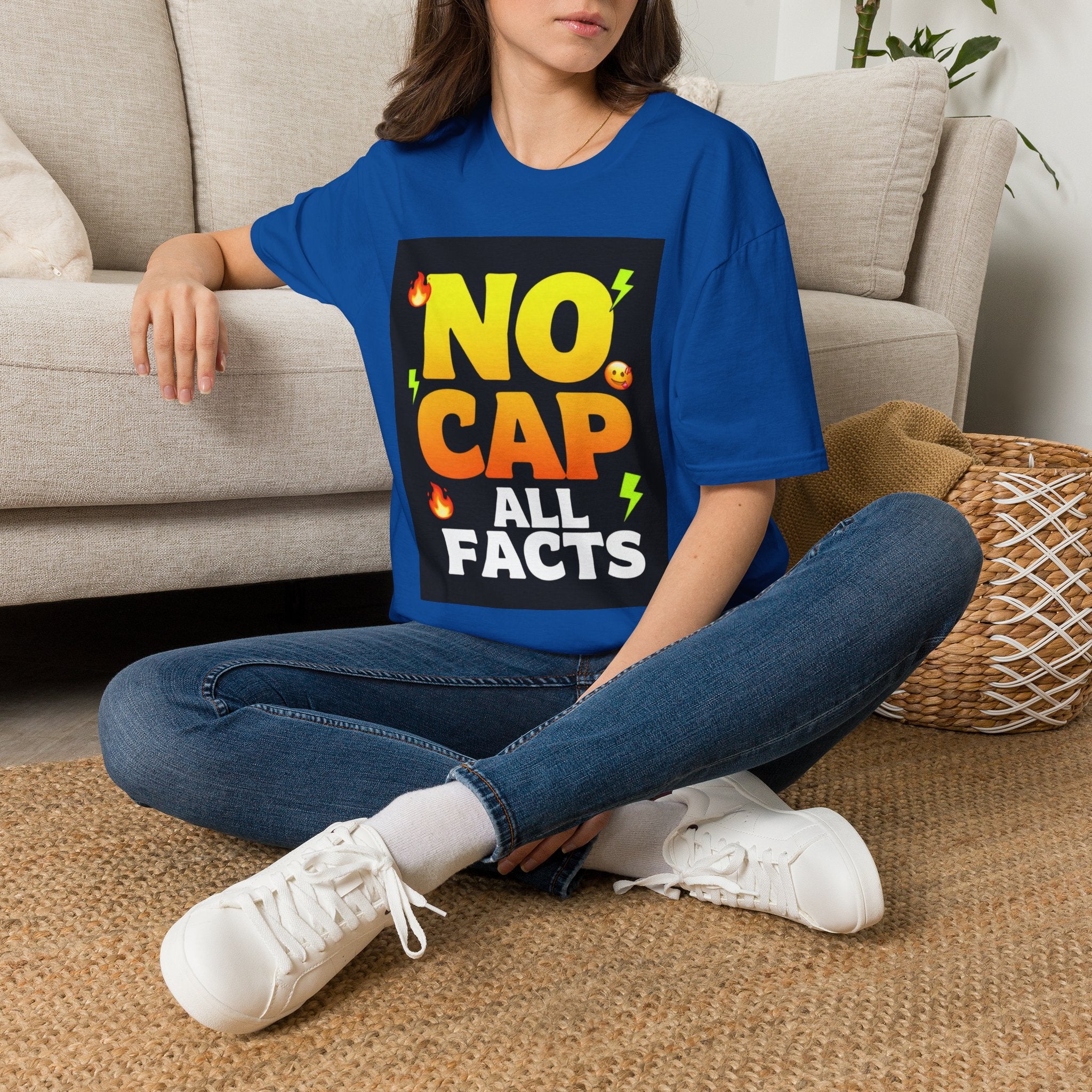 No Cap T-Shirt — "No Cap, All Facts" Bold Graphic Tee