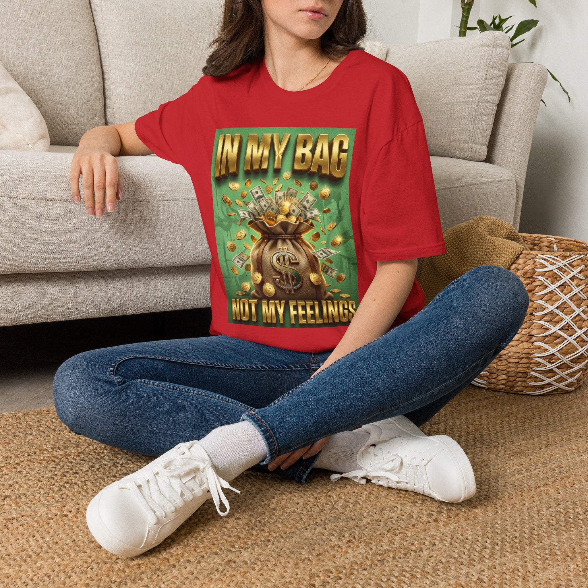 T-Shirt — "In My Bag, Not My Feelings" Money Graphic Tee