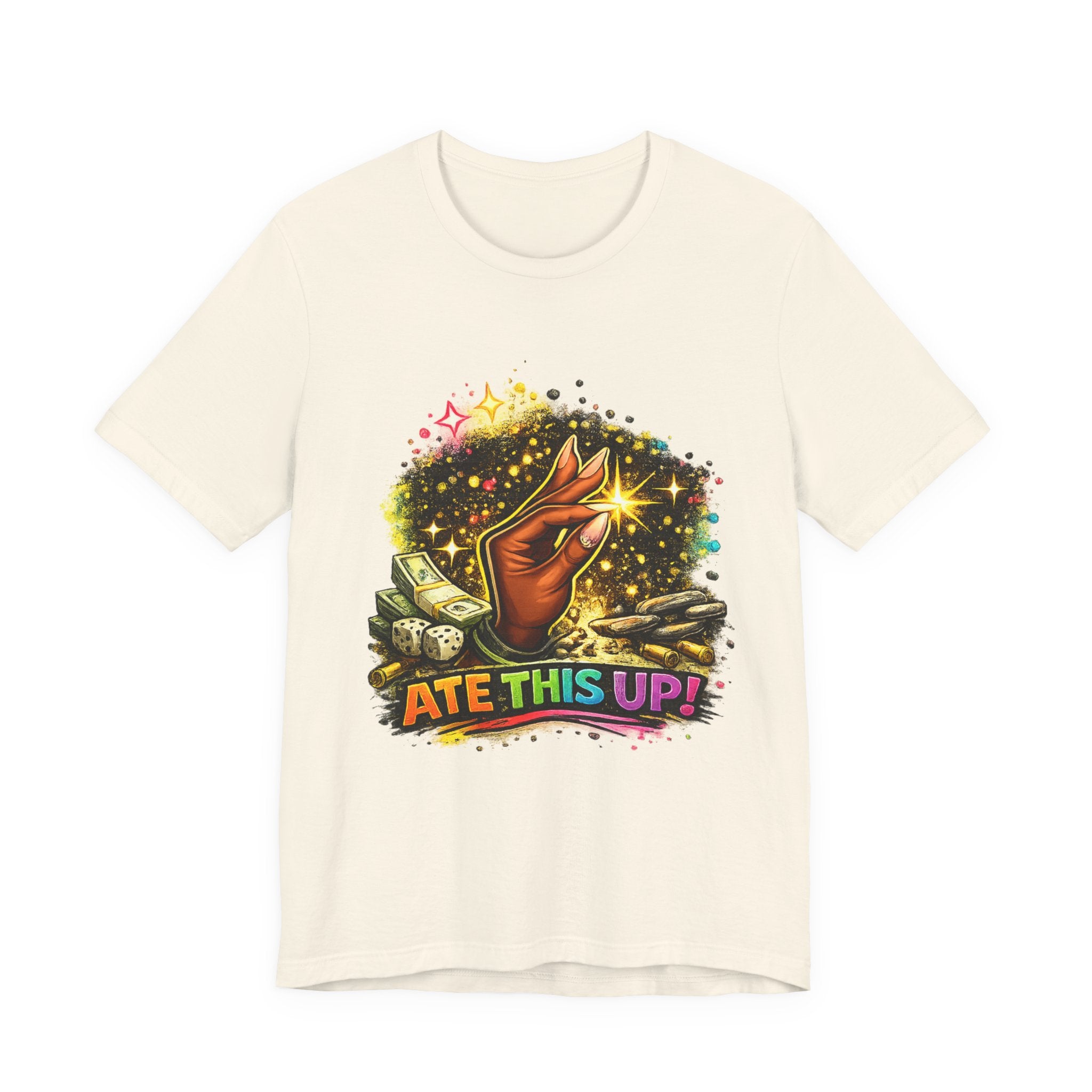 Ate This Up! Graphic Tee — Funny Foodie Hand Gesture T-Shirt