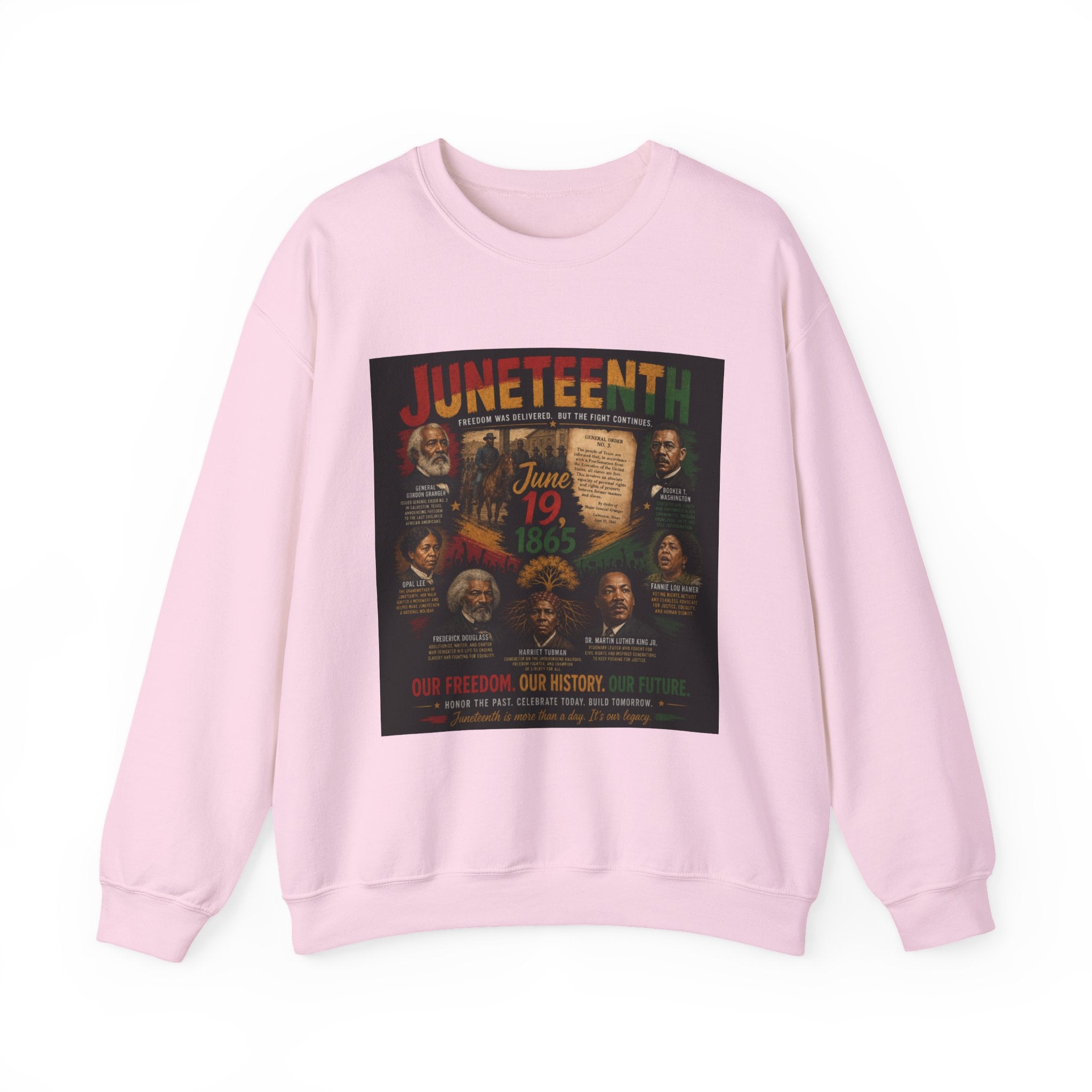Juneteenth Crewneck Sweatshirt — "Unstoppable Legacy" Commemorative Jun 19 1865 Design