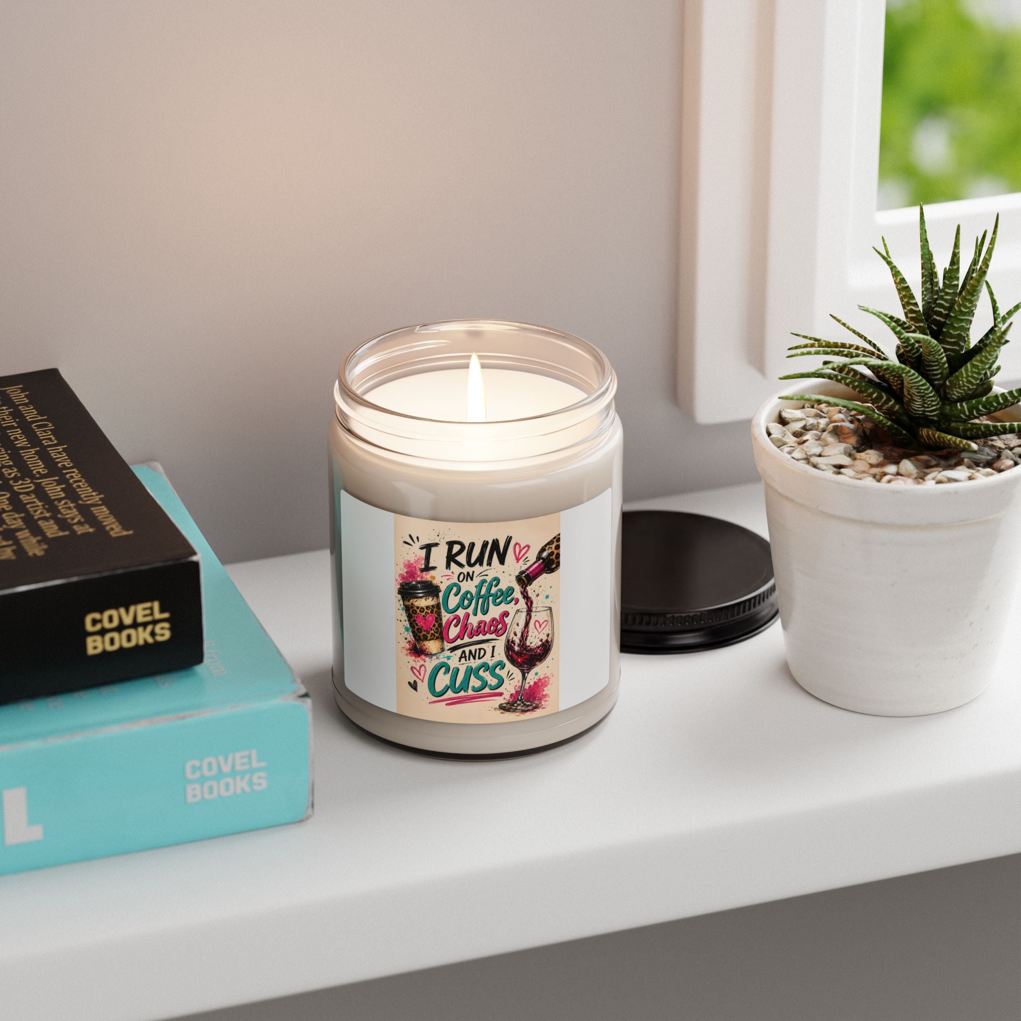 Coffee, Chaos & Wine Scented Soy Candle — 9oz Aromatherapy Jar