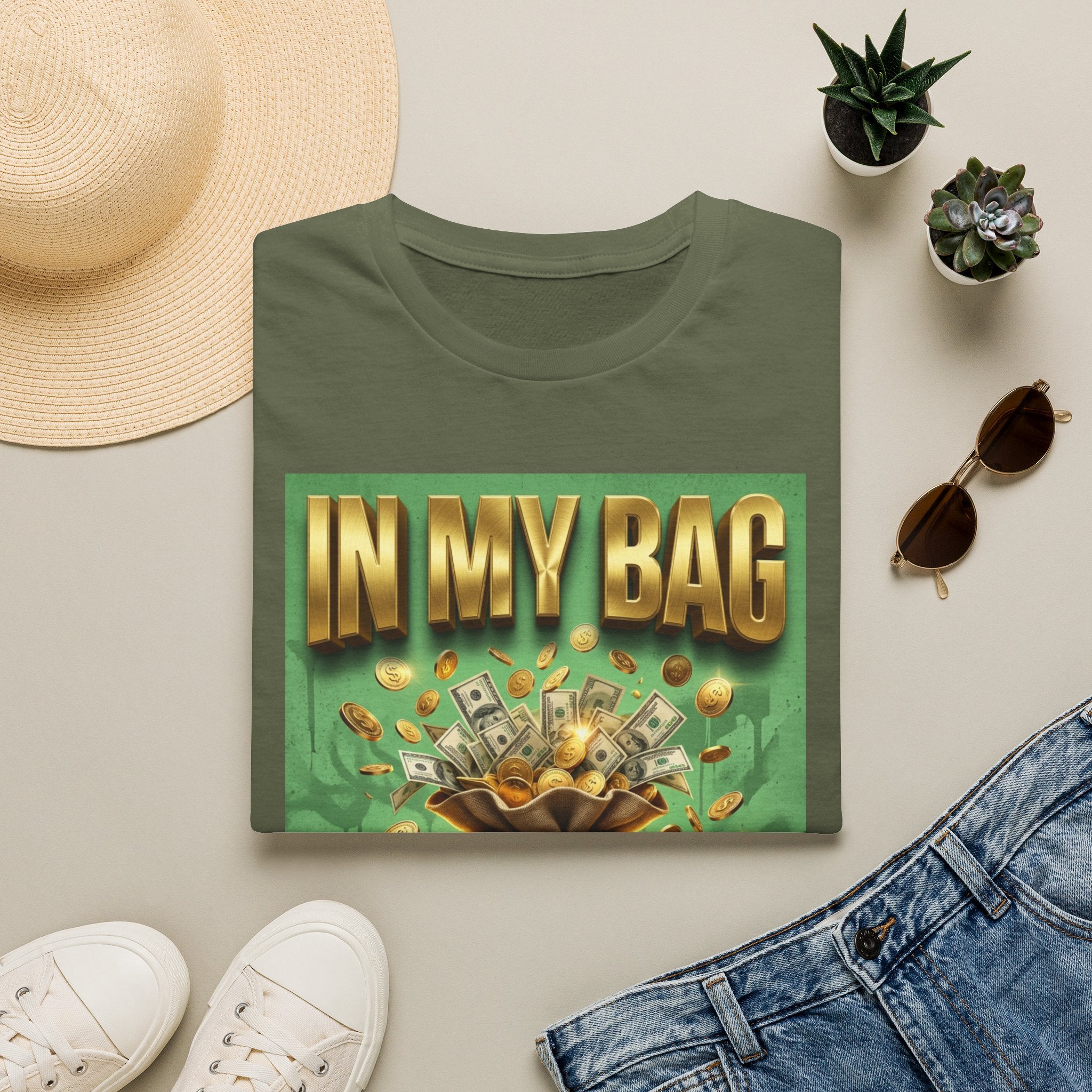 T-Shirt — "In My Bag, Not My Feelings" Money Graphic Tee