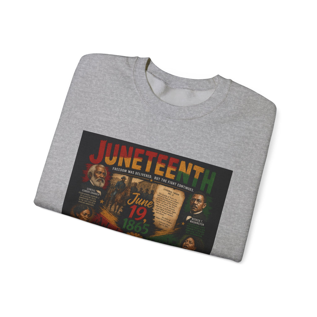 Juneteenth Crewneck Sweatshirt — "Unstoppable Legacy" Commemorative Jun 19 1865 Design