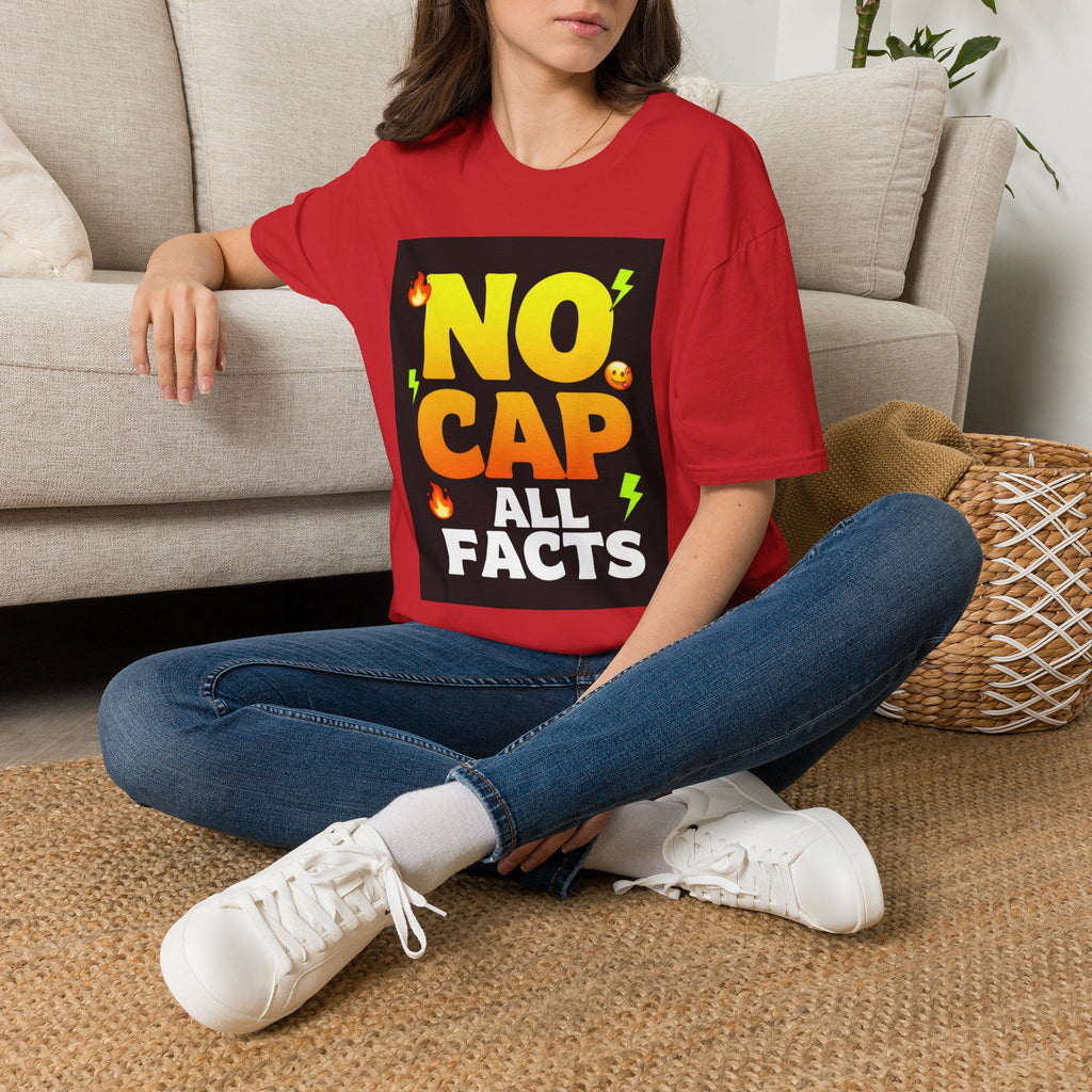 No Cap T-Shirt — "No Cap, All Facts" Bold Graphic Tee
