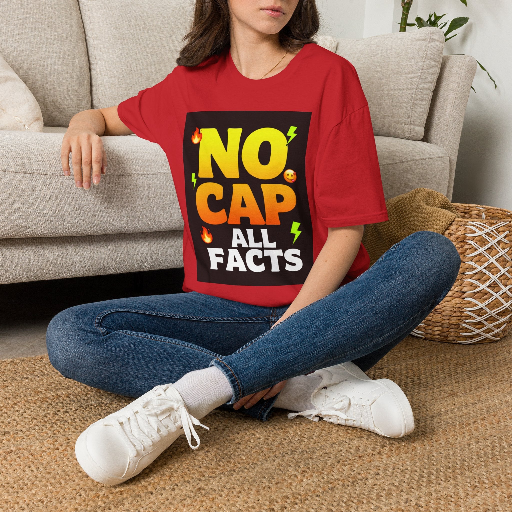 No Cap T-Shirt — "No Cap, All Facts" Bold Graphic Tee