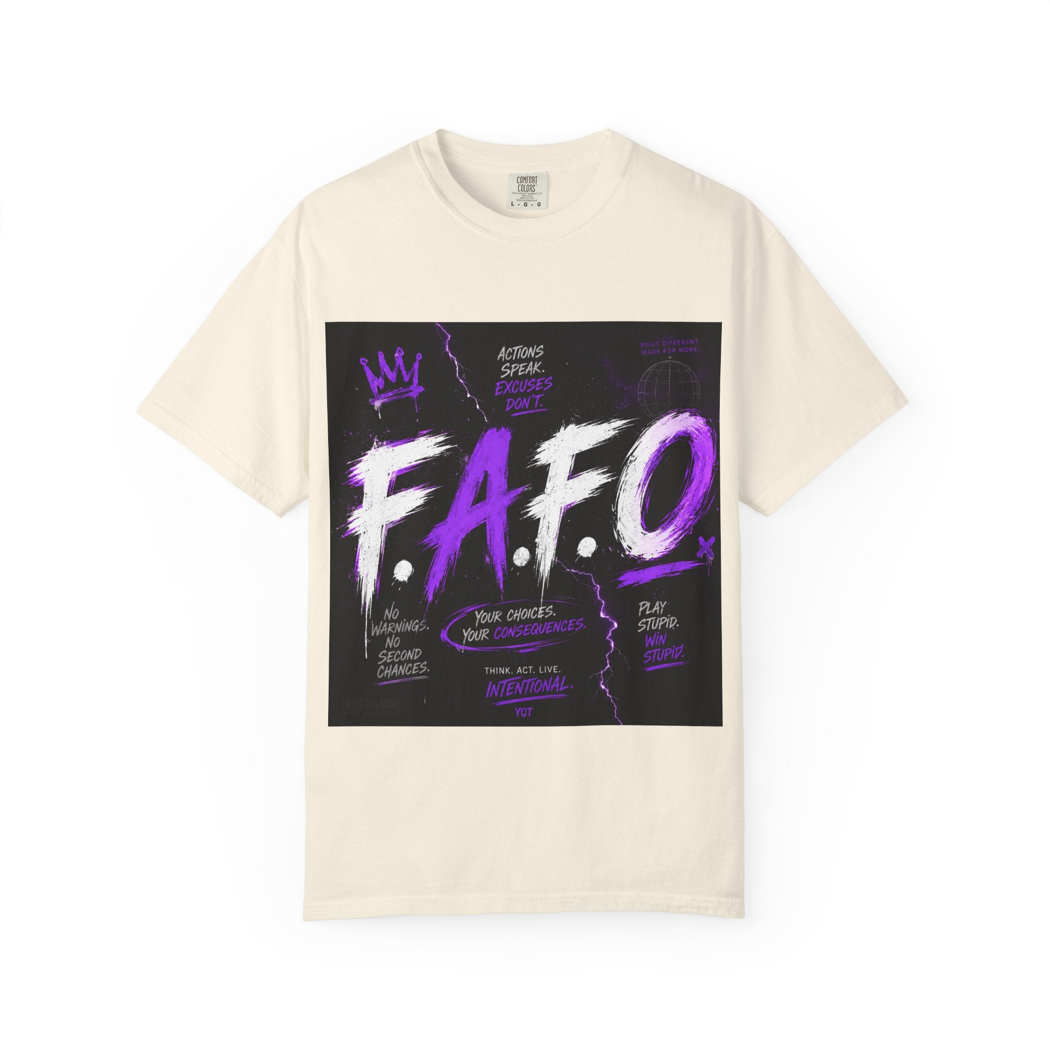 FAFO Graphic T-Shirt — Edgy Purple Streetwear Tee
