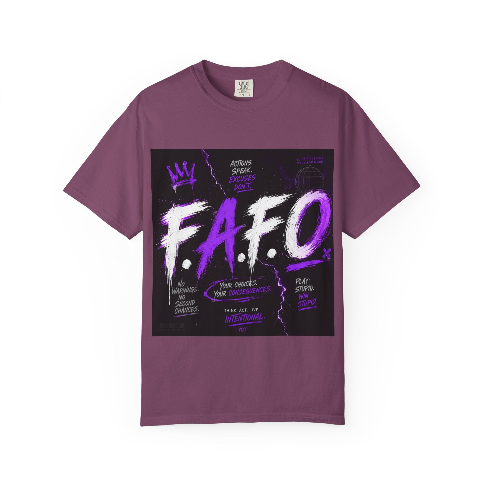 FAFO Graphic T-Shirt — Edgy Purple Streetwear Tee