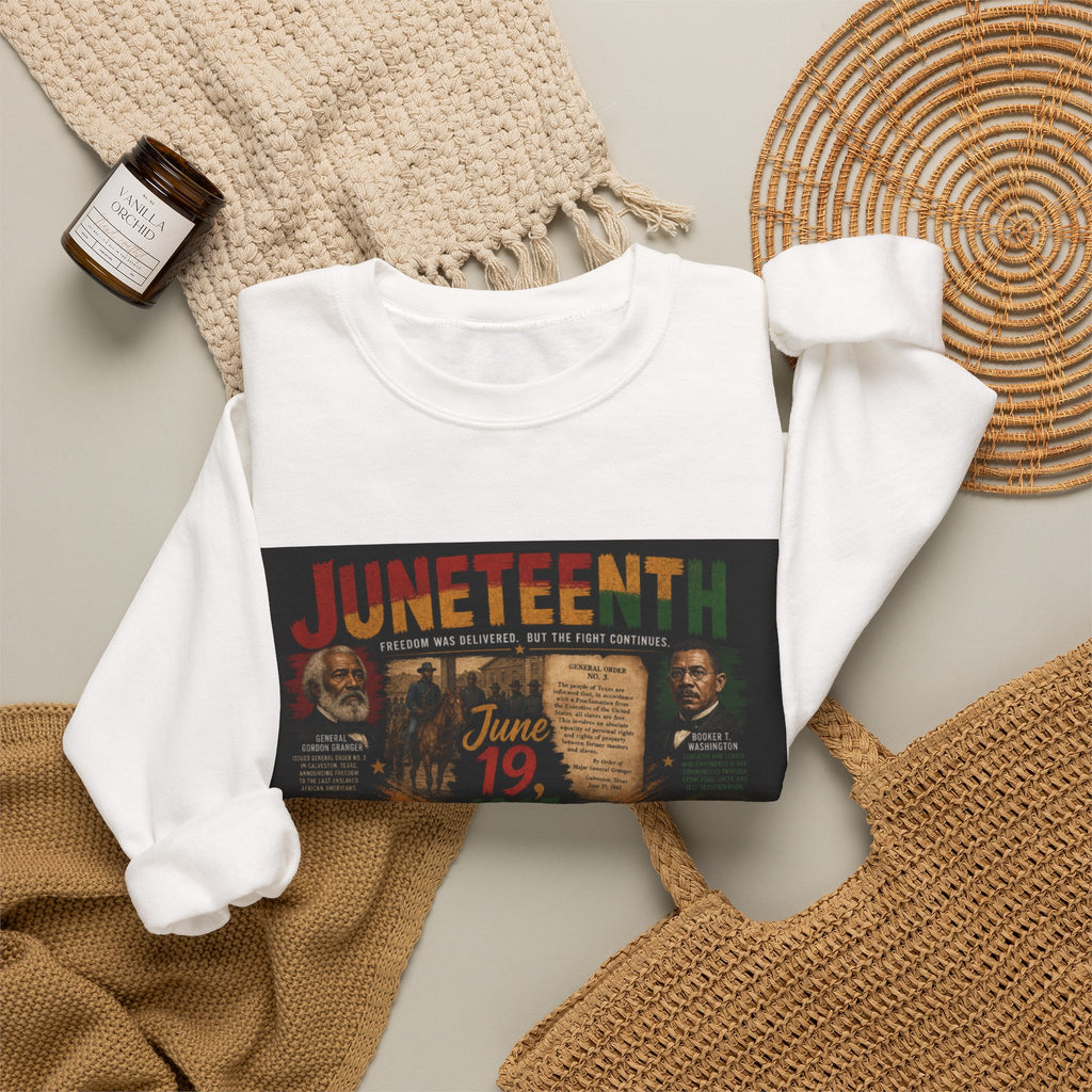 Juneteenth Crewneck Sweatshirt — "Unstoppable Legacy" Commemorative Jun 19 1865 Design